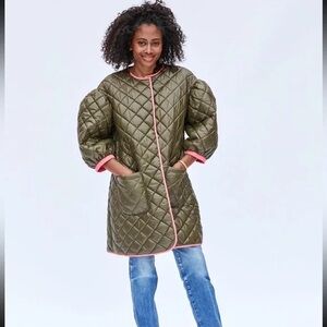 Clare V Le Puff Quilted Reversible Coat